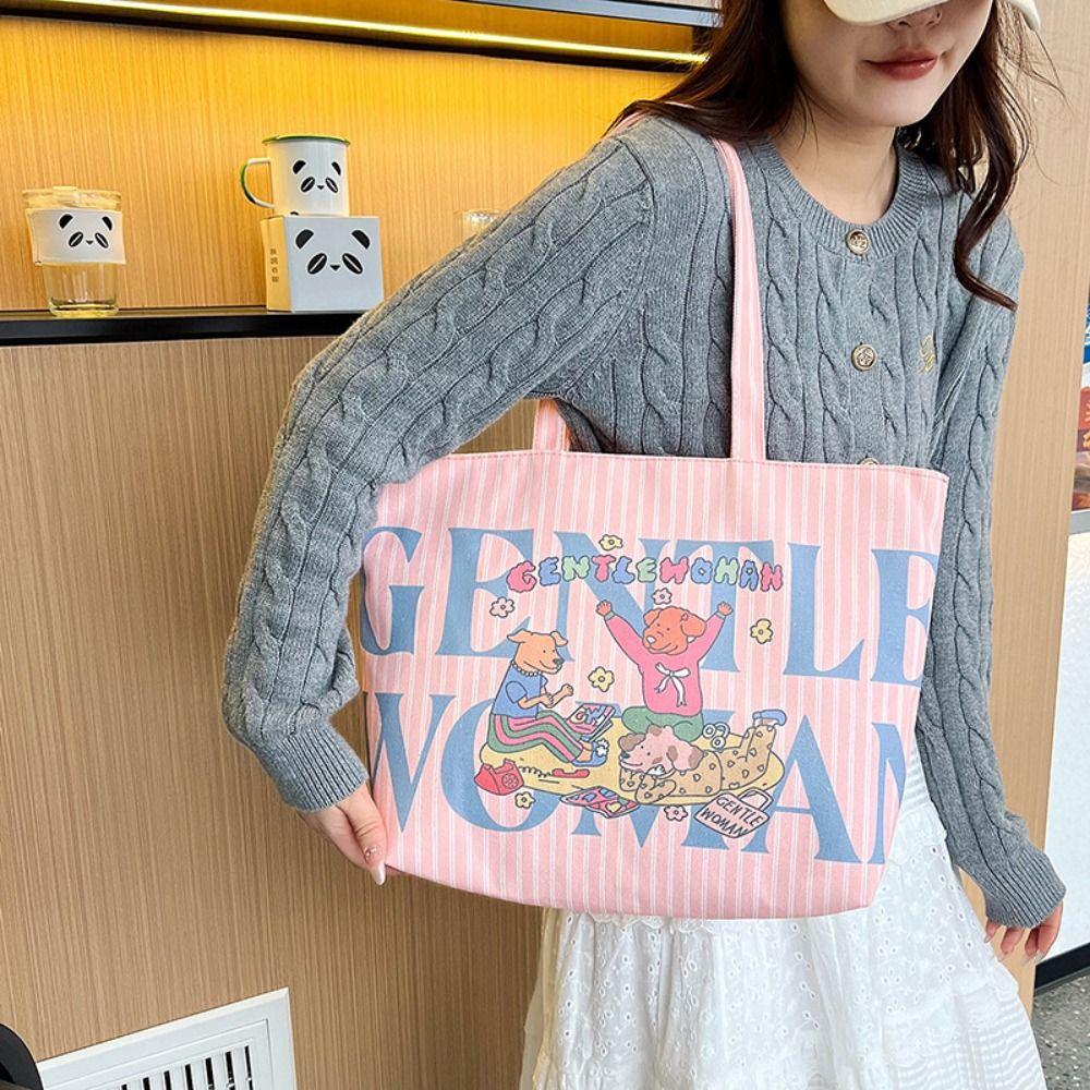 

Canvas Casual Shoulder Bag Colorful Handbag Fashion Women Tote Bag