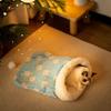 Cartoon Cat Nest Pocket Type Winter Cat Bed Cute Kitten Quilt Bed  for Cats Dogs