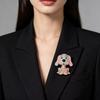 Cute  Dog Brooches With Sparkling Plastics Enamel Details For Daily Wear Gifts For Dog Lovers  Accessory