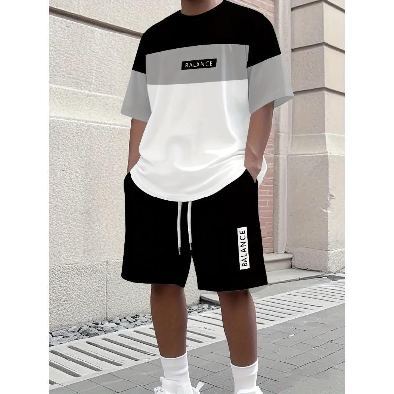 

Men s fashionable casual short sleeved shorts 3D set 8XL