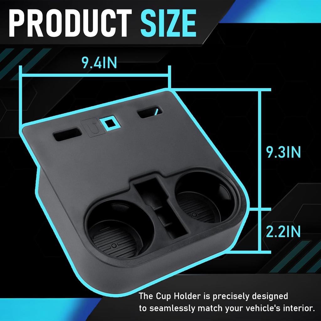 Front Center Console Cup Holder HC3Z-2813562-AB Compatible with Ford F150 2015-, Compatible with F250 F350 F450 Super Duty 2017-, Center Cup Holder