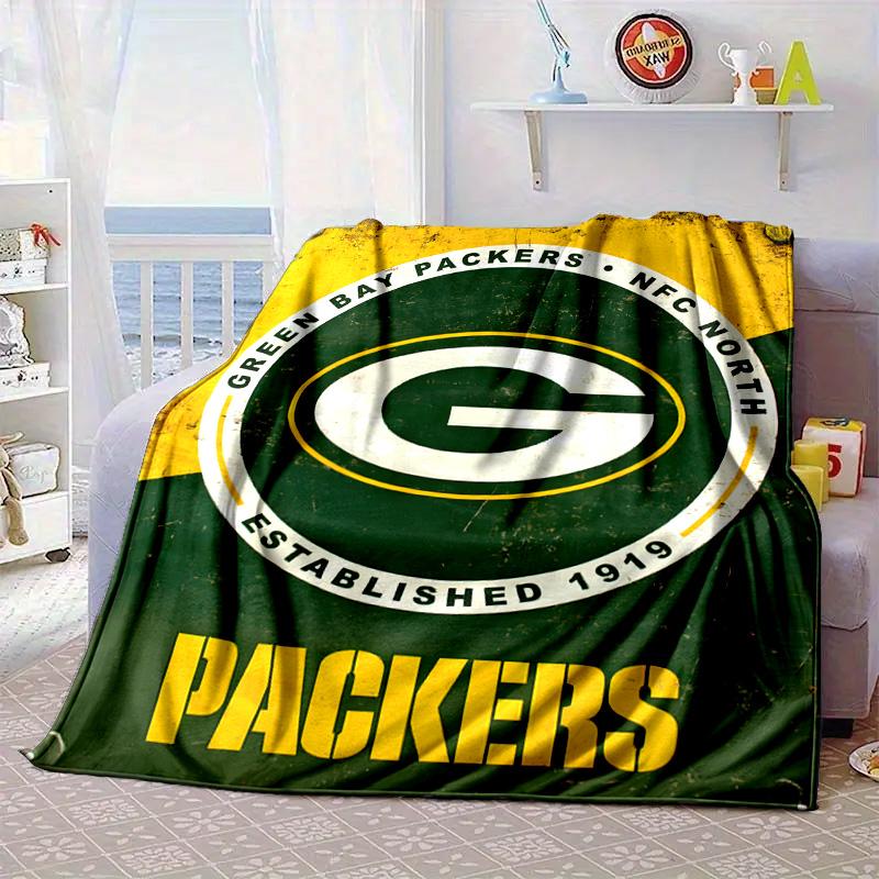 Green Bay Packers Fan Gear Portable Blanket/Soft Blanket Bedding Blanket Suitable for Travel Camping Living Rooms Offices Sofas Fan Gifts