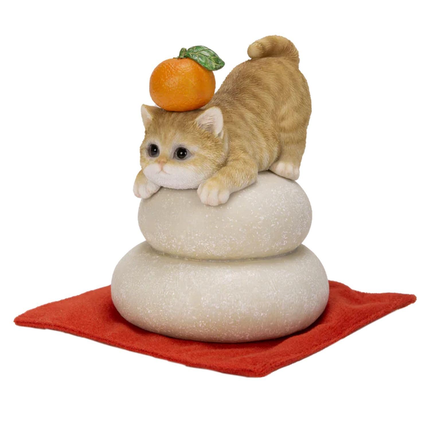 

Убия Кагами Моти Украшение, Коричневый Табби Кот, 8,5 х 8,5 х 11 см, Фигурка Куклы, Животное Орнамент, Садовое Украшение, Реалистичный, Милый Кот, H24167-1