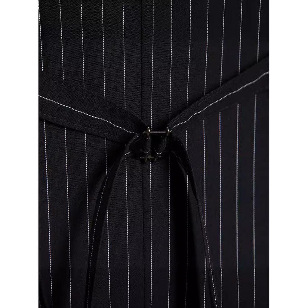 Men Suit Waistcoat Elegant Men's V-neck Striped Suit Waistcoat with Pockets for Formal Events Weddings Suit Vest