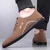 Summer Trendy Shoes Fashionable Versatile Personality Men's Casual Business Leather Shoes Crocodile Pattern Leather Surface Trend One Pedal Men's Shoe
