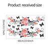 Bathroom Wall Decals Sticker, Rose Butterfly Flower Wall Stickers, Waterproof Rose Butterfly Vine Glass Stickers For Bedroom Restroom DIY Decoration