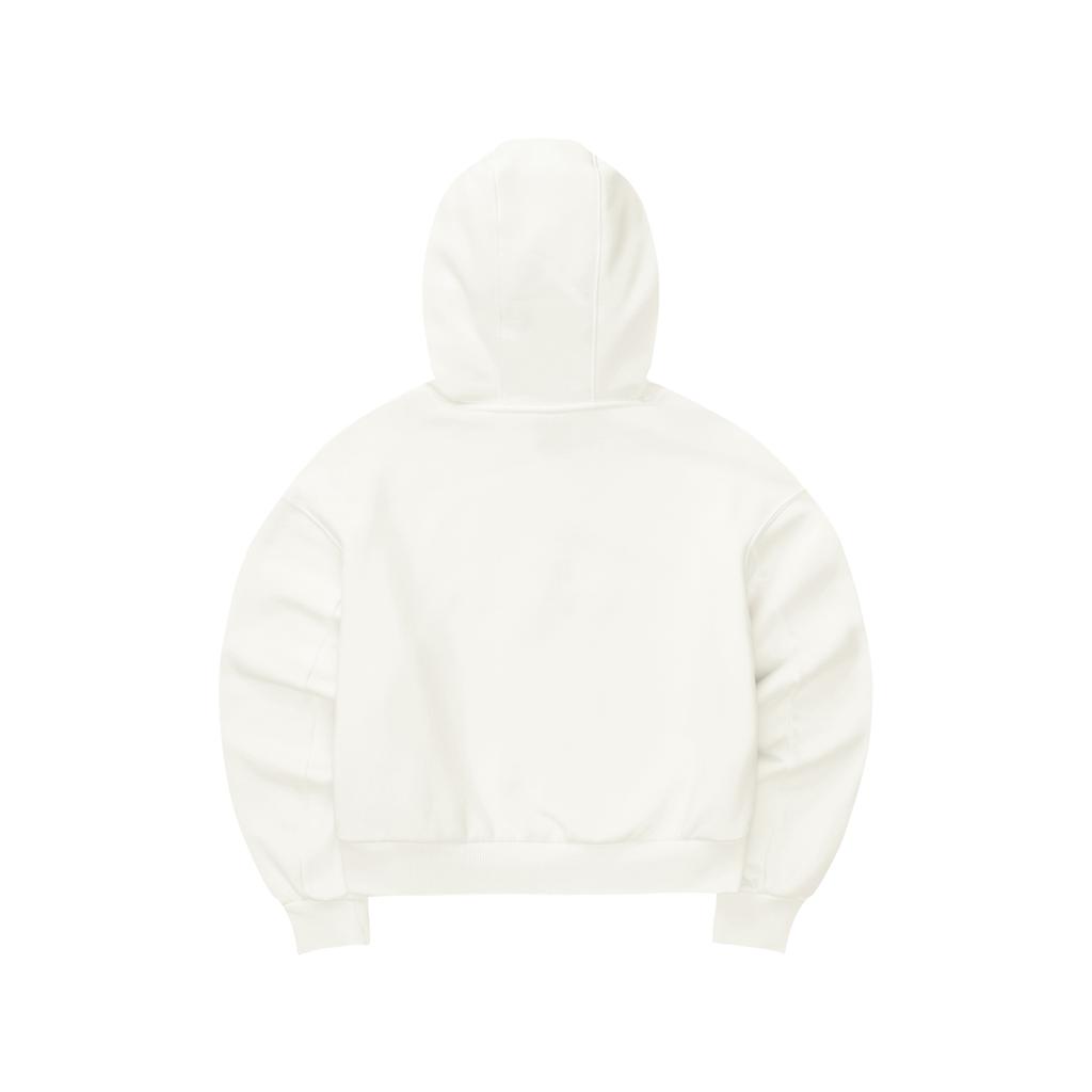 Skechers Letter Print Versatile Comfortable Hooded Long Sleeve Sweatshirt Women Sweatshirt Off-White L324W051-0074