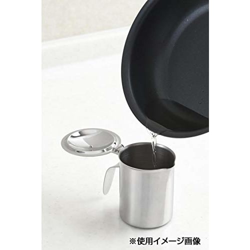 Yoshikawa Mini Oil Pot, 300ml, Stainless Steel, Cooking ABCs, Tsubame-Sanjo, Made in Japan, YJ2786