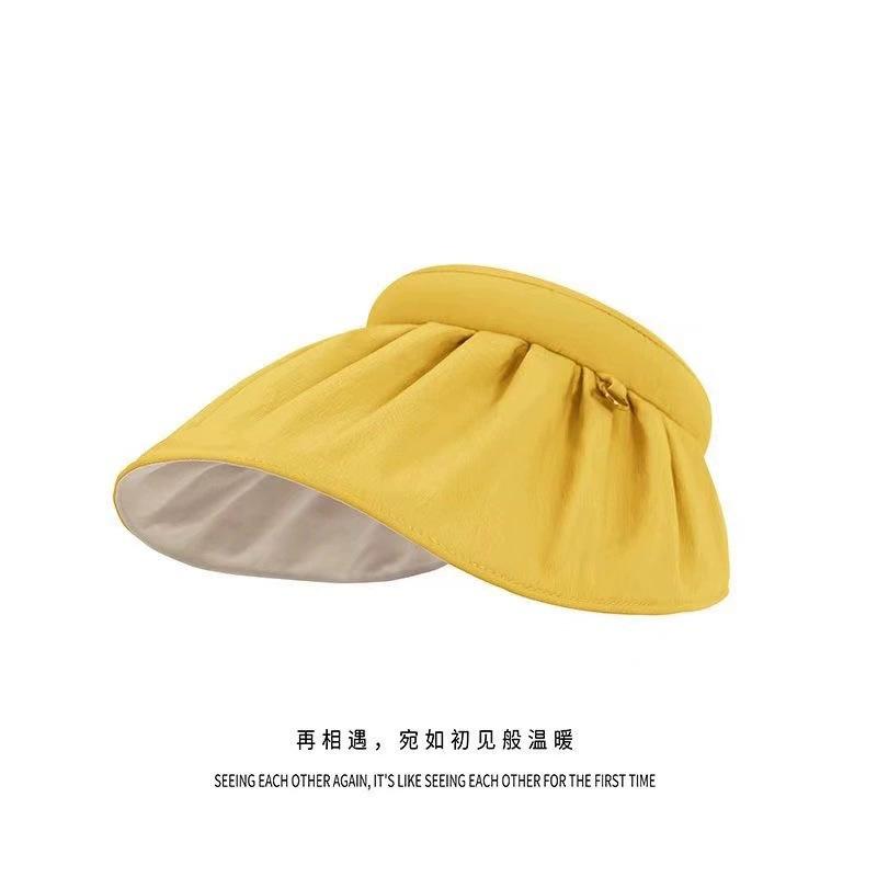 

Большие поля, козырек от солнца, шляпа-ракушка, солнцезащитный крем от ультрафиолета, защита от ультрафиолета, защитная маска для лица, пустая шляпа-цилиндр, для занятий спортом на открытом воздухе, женская, летняя, шляпа