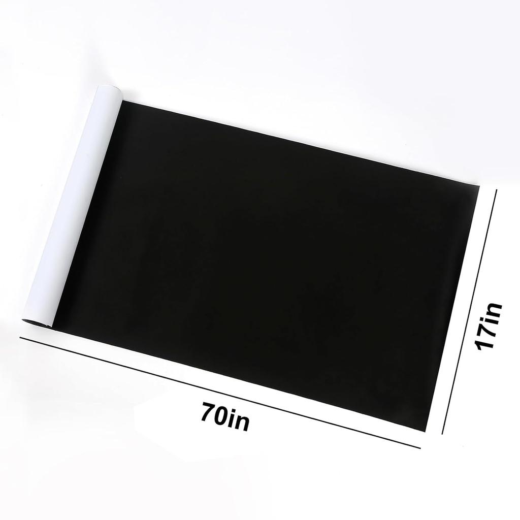 Suede Wrap Self-Adhesive Black Suede Car Interior Wrap 17In X 70In Microfiber Felt Fabric For Dash Headliner Console – Stretchable, Heat-Resistant