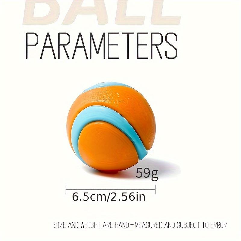 Interactive Squeaky Dog Toy Ball - 2.56inch Dual-Color, Bite-Resistant Elastic Chew for Training & Play