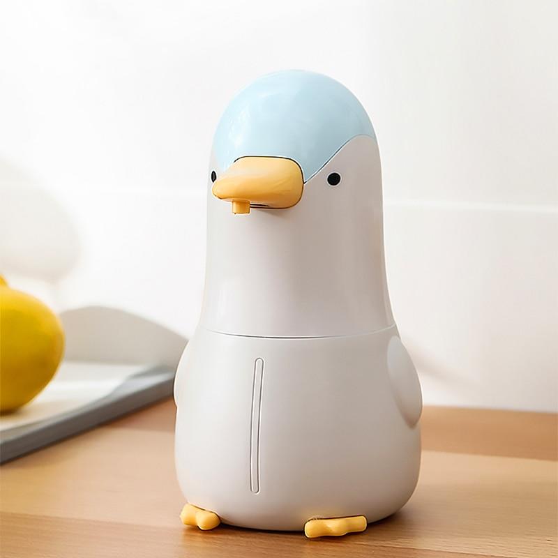 Pinguin Modell Klavier Seifenspender mit Infrarotsensor Schnelle Sensation Induktionsblasen USB-Akku für Küchengebrauch | Flüssigseifenspender