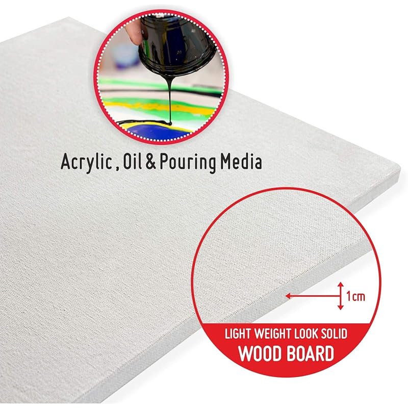 

Variety Canvas 10 X 12 Pre Box Canvas For Painting Pack Of 2 0 белый