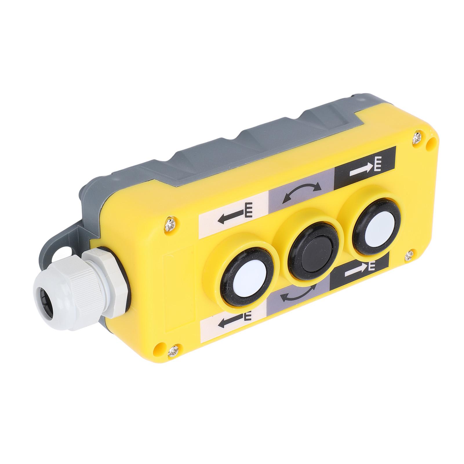 

Crane Push Button Switch Lifting Pendant Controller Universal for Dump Truck Winch Up Down Hoist AC250V 5A AC500V 2A