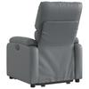 Vidaxl Lift and Recline Armchair, Grey, Upholstered In Faux Leather