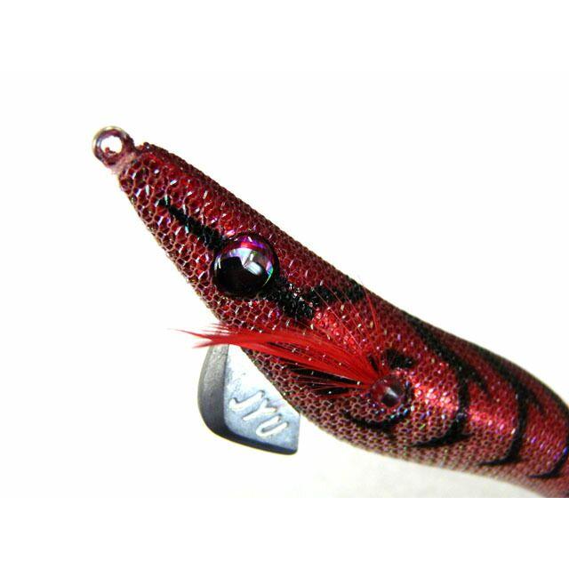 Used HARIMITSU Sumizoku Soft (Slow Fall) No. 3.5 J04 Red Shrimp R 19.5g Fixed Line Eye Squid Strategy Eging Egi Bait Tree Squid Fishing Blue Squid