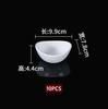 10PCS White Melamine Sauce Dish Multi-grid Seasoning Plate BBQ Hot Pot Dipping Bowl Restaurant Condiment Small Serving Platter