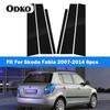Fit For Skoda Fabia 2007 2008 2009 2011 2012 2013 2014 Gloss Black Pillar Posts Door Window Trim Sticker Cover Decoration