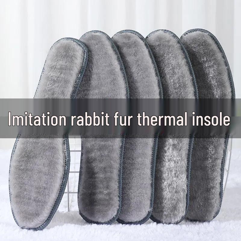 

Зимние стельки, устойчивые к запаху, дышащие: Имитация кроличьего меха, Толстый вельвет, Теплый, Защищающий от холода для мужчин и женщин. Size 42