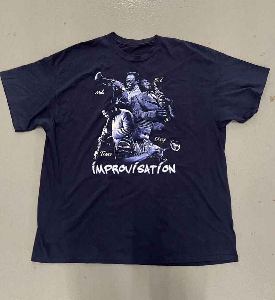 Retro Miles Davis Dizzy Improvisation Shirt Classic Black Unisex S5XL Unisex T-Shirt XXXL