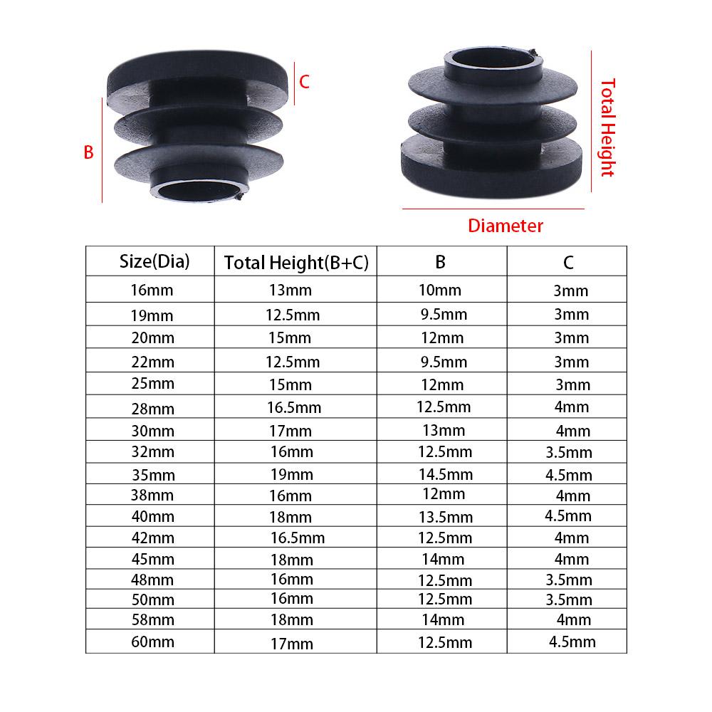 Tube Pipe End Dust Cover Ladder Furniture Protector Pads Table Feet Cap Chair Leg Cover Pipe Plug
