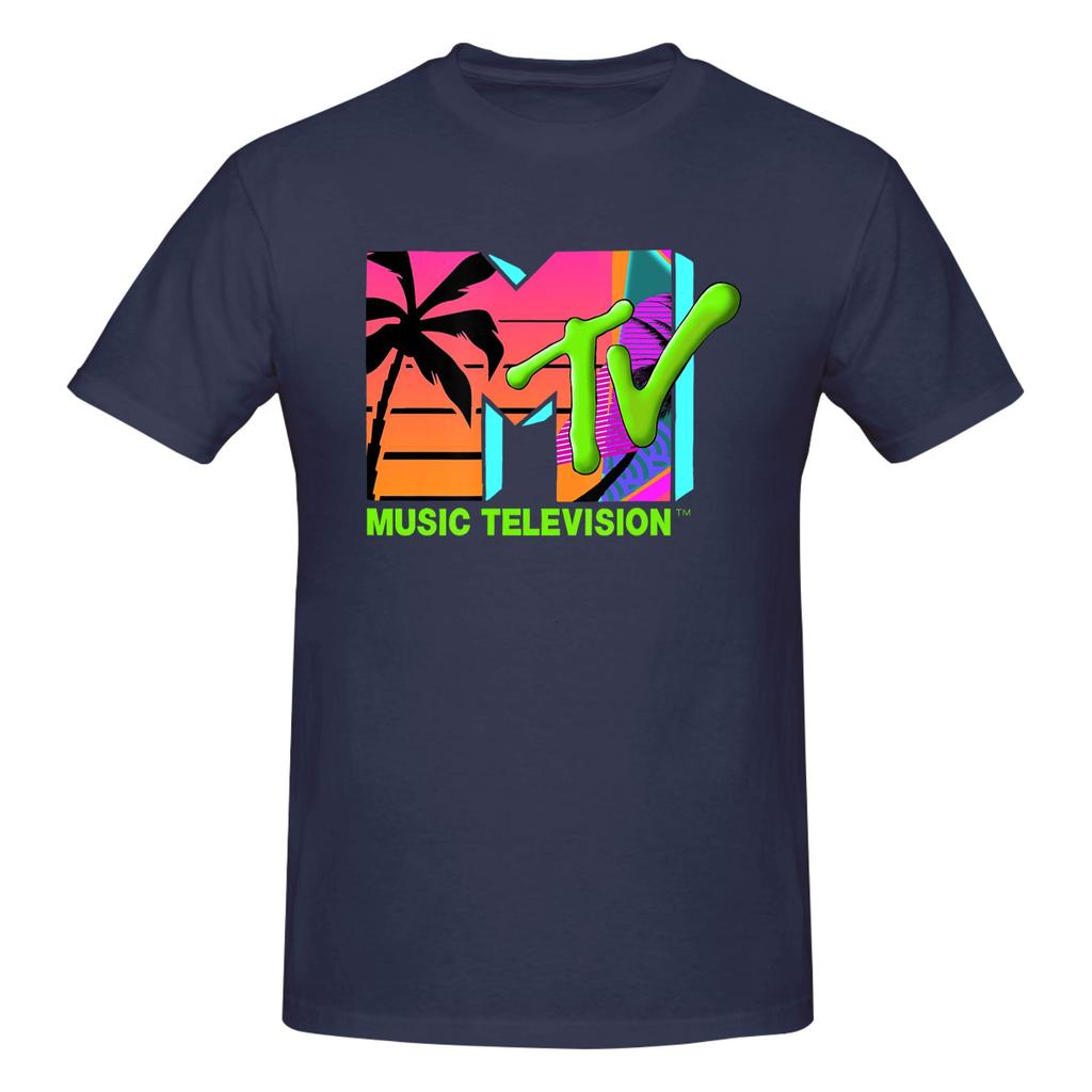 1 Piece Retro Mtv Logo Novelty Graphic 100 Cotton Tshirt Rretro Style Tees Tops For Unisex