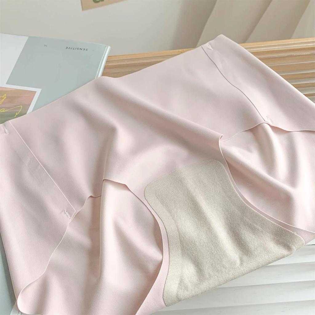 Ice Silk Seamless Women's Mid-Rise Panties – Soft, Breathable, Lightweight, No-Roll Edges, High Elasticity