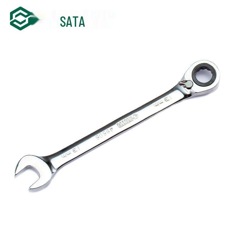 SATA 46606 Fully Polished Reversible Ratchet Combination Wrench