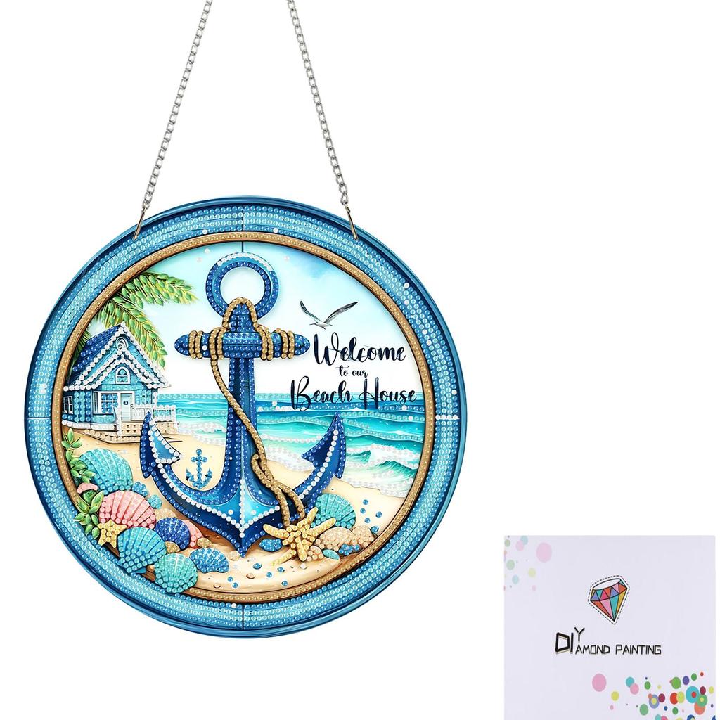 DIY 2D Flache Acryl Speziell Geformte Hängende Diamantkunst-Kits Diamantmalerei-Kits für Heimdekoration und Geschenk