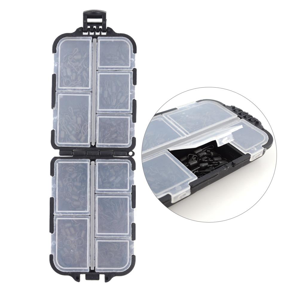 Portable Fishing Tackle Box,10Compartments Double Layer Lure Storage Case, Waterproof Fishing Accessories Outdoor Fishing