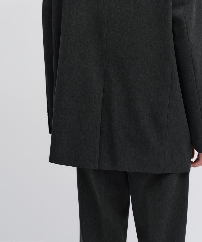 Musinsa Standard Daddy Shoulder Oversized Blazer [Charcoal Gray]