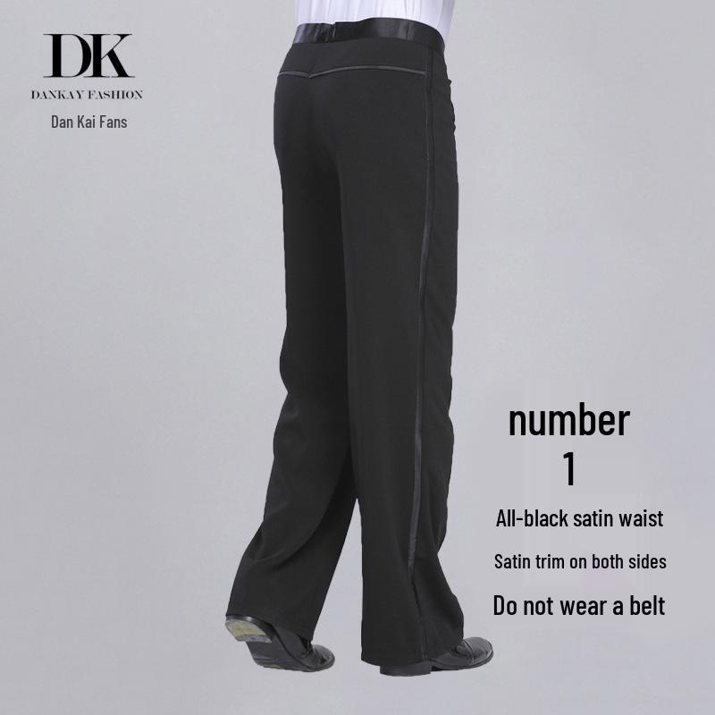 Men's Modern Latin Dance Pants - Straight Leg for Practice and Ballroom