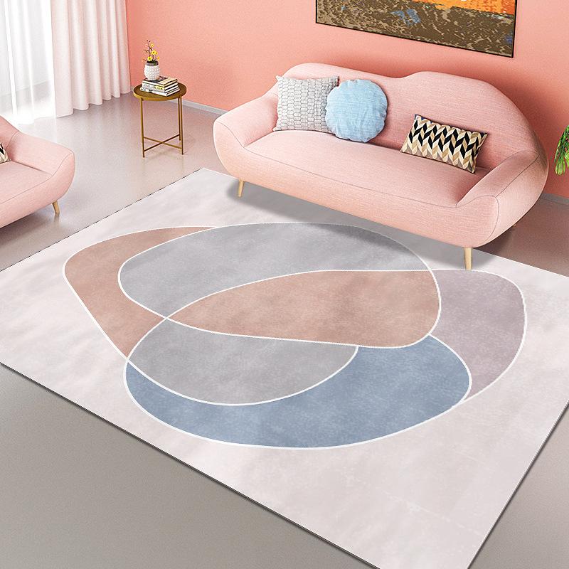 Retro Geometric Style Living Room Carpet Bedroom Bedside Carpet Modern Minimalist Luxury Floor Mat