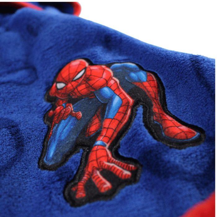 Szlafrok – Szlafrok dziecięcy Spiderman niebieski polarowy - Niebieski