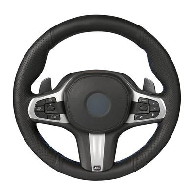 Black Faux Leather Car Steering Wheel Cover for BMW M Sport G30 G31 G32 G20 G21 G11 G12 G14 G15 G16 X3 G01 X4 G02 X5 G05 X7 G07
