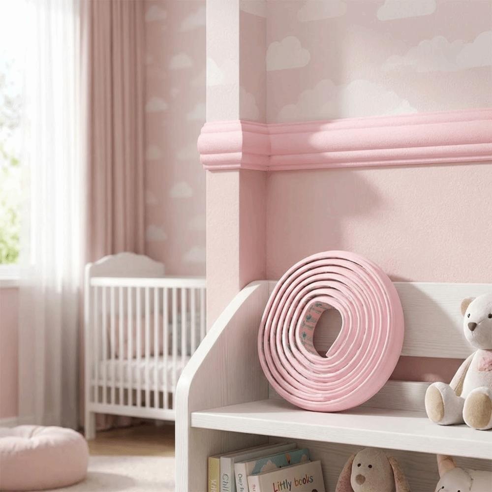 3m/bag EVA Material Self-Adhesive Wall Trim Paintable Surface Imitation Wood Texture Decorative Strip Classic French Style