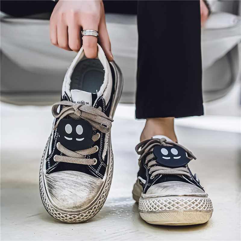 Thin Heel Round Nose Black And White Shoes Men Woven Men's Sneakers High Brand Best-selling Sport Unique Out Street