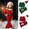 Santa Hat Belt Set Santa Claus Cosplay for Baby Girls Boys Christmas Costume Xmas Outfit Clothes