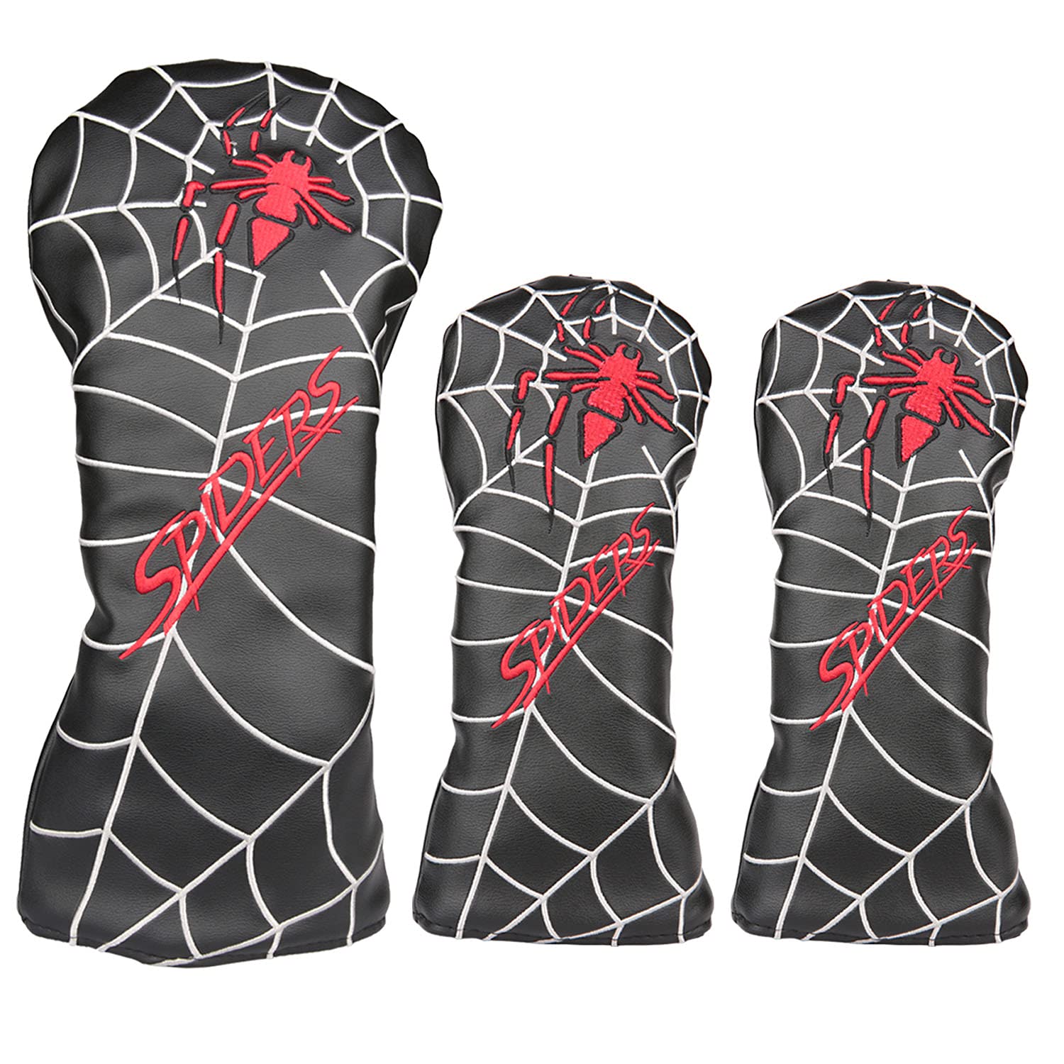 

Головка клюшки для гольфа драйвер дерево FW утилита UT конверсионная бирка черный чехол, чехол, чехол, чехол, в комплекте, пауки, набор из одной/3 штук, (Набор из 3 предметов) чёрный