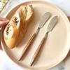 304 Stainless Steel Butter Knife With Wooden Handle Jam Spatula Long Handle Cheese Butter Spreader Kitchen Baking Tools