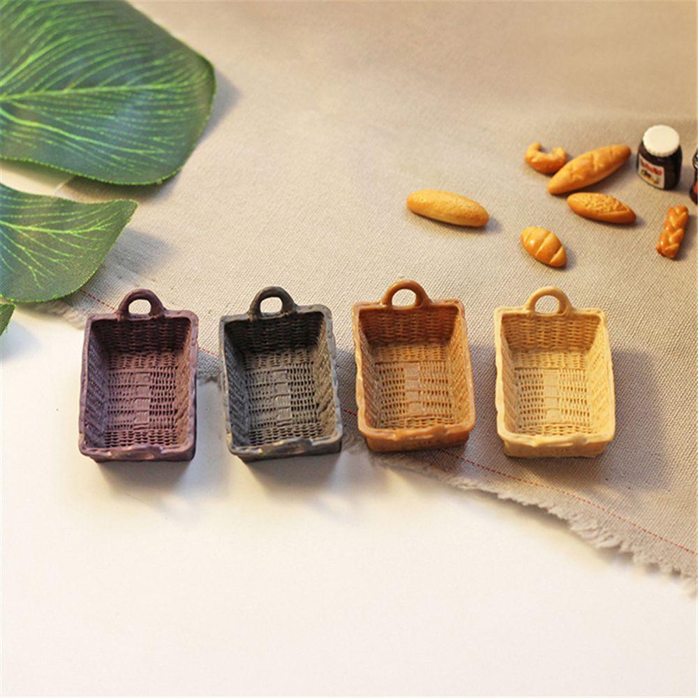 House Ornament Dollhouse Accessories Mini Food Storage Kitchen Tool Model Miniature Storage Basket