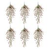 1/2/3/6Pcs Hanging Artificial Violet Flower UV Resistant Realistic Fake Flower Wedding Party Indoor Outdoor Garden Wall Hanging Faux Flower Decoration