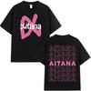 Summer Hot Sale Trendy 2026 Singer Aitana Ocana Tour Hippie T Shirt Cotton Tshirt Mens Y2K Casual Short Sleeves Tops Streetwear