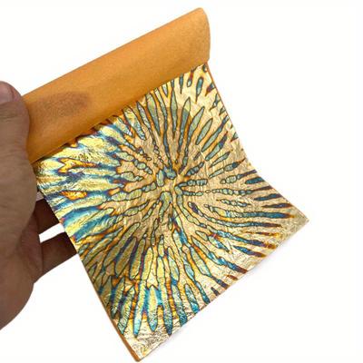 25 Vellen Gouden Bladgoud Boekje – Kleurrijk Imitatie Gouden Blad voor Vergulden, Handwerk, Decoratie & Kunst