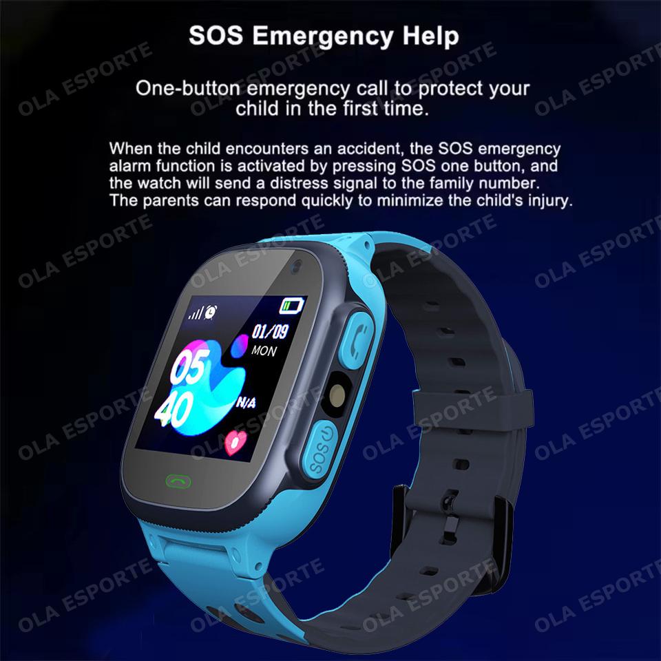 New Kid Smart Watch for Children Real Time Positioning 2G Sim Card SOS Phone Call Waterproof Video Call Safety Footprint Tracker
