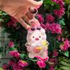 Chick Circle Swimming Plush Toy Cartoon Animal Doll Keychain Backpack Pendant
