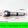 MFWN90 High-Speed Hexagonal Heavy Cutting Milling Cutter with Double-Sided Insert, Morse Taper 4 Turret R8