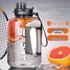 Viral Fitness Große Wasserflasche mit Strohhalm - Hitzebeständiger Kunststoff