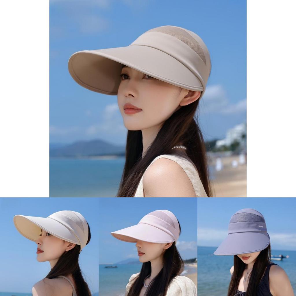 Summer Breathable Wide Brim Sun Hat With Polyester Material For Women Sunshade And Uv Blocking