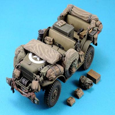 1/35 Resin Unpainted Model Kit, Jeep Storage Boxes and Accessories, Unassembled and Unpainted GK 761T